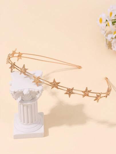 1 chiếc băng đô cài tóc bằng sắt mạ vàng, phụ kiện hình ngôi sao, phụ kiện tình yêu thanh lịch dành cho bé gái dự tiệc cưới, trang trí tiệc theo chủ đề, quà tặng & Theo dõi chúng tôi để cập nhật những mẫu thiết kế mới nhất & Giảm giá 20% & DZBB