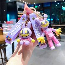 Cross-Border The Amazing Digital Magical Digital Circus Clown Rabbit Plush Keychain Pendant - Jax Sitting Posture - View 11