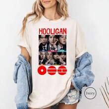 Holigan Bts Shirt, BTS World Tour 2026 Unisex Shirt, BTS Concert 2026 Shirt, Army Fan Gift, Bts Merc - trắng - Xem 1