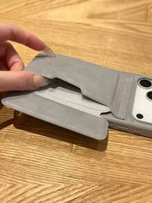 Sleek Leather Card Holder Phone Case For IPhone16, 15, 14, 13, 12, 17, 15 Pro Max, 17 Pro Max, 17 Pro , Large Camera Window Design, Multi-Card Slot Wallet Cover, Shockproof Protective Case With Kickstand, Minimalist Gray Style For Men Women - Grey - View 4