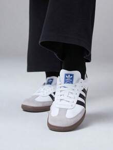 Giày thể thao unisex Adidas Originals, mẫu SAMBA OG thời trang thường ngày dành cho cặp đôi, kiểu dáng thấp cổ, mũi chữ T, bộ sưu tập Xuân 2026, mã sản phẩm B75806. - trắng - Xem 3