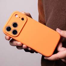 Minimalist Full-Coverage Anti-Drop Orange Soft Phone Case Compatible With IPhone 17 Pro Max/17 Pro/17, 16 Pro Max/16 Pro/16/16 Plus, 15/15 Pro Max/15 Pro/15 Plus, 11, 12, 13, 14 Pro Max, 12 Pro, 12 Pro Max, 13 Pro, 13 Pro Max, 14 Pro, 14 Pro Max, 14 Plus, Creative Design For Men And Women - Orange - View 6