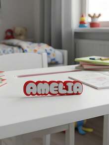 COMMERCIAL LICENSE | Free Standing Nameplate STL File | 3D Print Desk Name Plate | Personalized Name Sign | Digital Download - Multicolor - View 7