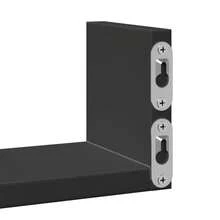 Étagère murale, 3 pièces, noire, matériau à base de bois - 1PC - Voir 8