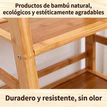 NINOTO Estante para Plantas de Madera de Múltiples Niveles, Soporte para Macetas, Organizador Decorativo para Interior y Exterior, Diseño Estable y Ahorro de Espacio - A - Ver 5