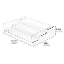 InterDesign 65430 Linus Cabinet Organizer Rack Storage for Kitchen Pantry or Bathroom Countertops Clear - Transparente - Ver 2