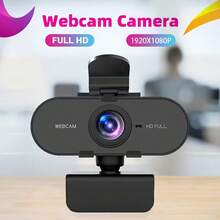 1080P HD Webcam With Built-In Microphone, Wide Angle View, USB Interface, 360° Rotation, Clip-On Camera, Suitable For Office And Home Security Monitoring - Black - View 2