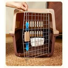 Pet Cat Air Box, Portable Cat Cage Cat Bag With Hanging Bowl And Toilet, Suitable For Outdoor Activities For Cats And Dogs, Travel Pet Cages, Vehicle-Mounted Dogs And Cats And Portable Carry-On Cases, And Vehicle-Mounted Pet Capsule Dog Carriers - màu nâu - Xem 9
