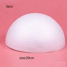 1/3/12pcs White Solid Foam Half Spheres, Handmade DIY Floral Art, Wedding Decoration, Mall Decoration, Wedding Scene Ball, Painting DIY Early Education Solar System Making Half Round Foam Ball, Floral Foam Ball, Half Round Wedding Road Floral Art, Floral Ball, Wedding Props, Used For Art And Crafts, Sculpture, Flower Arrangement, Styling, Valentine's Day Projects, Sculpture Modeling, Summer, Holiday - Multicolor - View 23