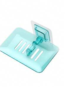 2pcs/1pc Plastic Soap Dish, Waterproof Soap Holder, No Drilling Required Soap Tray, Includes Non-Residue Wall Glue, Suitable For Bathroom And Kitchen, Bathroom Decor - Multicolor - View 10