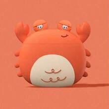 1pc 3D Cute Alien Bluetooth Earphone Protective Case, Compatible With Apple 1/2/3/4/Pro/Pro2, Beach Crab, Adorable Spring Pig - Multicolor - View 4
