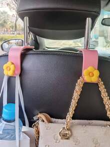 2 piezas Ganchos colgantes con forma de huella marrón linda, ganchos traseros para coche, accesorios interiores para coche, almacenamiento para coche, ganchos fijos multiusos, ganchos de almacenamiento universales - Estilo de huella - Ver 8