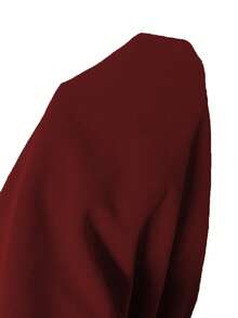 Bộ đồ nữ thanh lịch, giản dị, màu trơn gồm áo khoác cổ bẻ cài nút và quần dài có túi, thích hợp cho công sở, đi làm và mặc hàng ngày, tay dài, mùa xuân. - Màu Đỏ Sâu - Xem 9