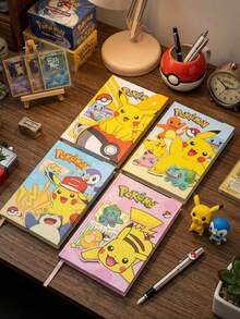 pokemon Högkvalitativ studentplaneringsanteckningsbok med magnetlås, söta mönstrade sidor, lämplig för anteckningar och dagbok (slumpmässig leverans) - Multifärgad - Visa 2