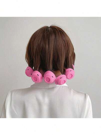 Bộ 30/20/10/1 chiếc máy uốn tóc silicon màu hồng và xanh dương, được thiết kế không gây hư tổn do nhiệt, nhỏ gọn và dễ mang theo, dễ sử dụng, tạo sóng và mái tự nhiên, phù hợp với tóc ngắn đến trung bình, tuyệt vời cho gia đình và khi đi du lịch.