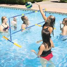 Floating Water Volleyball Game Set, Pool Volleyball Set For Swimming Pool, Beach & Backyard Water Fun, Easy Setup - Default - View 2