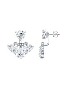 Bông tai Moissanite bạc 925, không gây dị ứng, thiết kế tối giản sang trọng, chống oxy hóa, đa năng, quà tặng cho Ngày Valentine, Ngày của Mẹ, đám cưới, lễ đính hôn, sinh nhật, kèm hộp quà và giấy chứng nhận. - Bạc - Xem 8