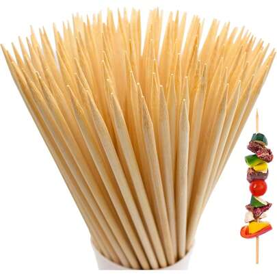 200/100/50pcs Premium Bamboo Skewers, Flower Bouquet Sticks, Food Picks, Ideal For Grilling Meats, Vegetables, Suitable For Outdoor Camping, Backyard BBQ Parties, Catering Events - Kitchen Essentials, BBQ Accessories, Party Supplies, Outdoor Camping, Backyard BBQ Parties, Mother's Day, Mother's Day Gift