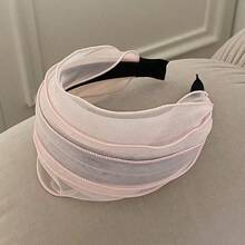 1件新款女款優雅寬邊髮箍髮夾髮飾，淺紫色、香檳色、黑色、淺灰色、淺粉色、奶咖色 - 彩色 - 查看 14