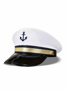 Nautical Theme Party Costume Set, Sailor Captain Hat, Halloween & Holiday Party Photo Props - Multicolor - View 4
