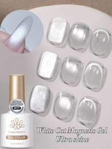 BORN PRETTY 10ml 流光白猫磁性凝胶指甲油，超亮泽，半永久可卸UV/LED美甲沙龙专用 - 彩色 - 查看 3