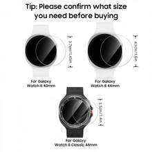 Bộ 4 miếng dán bảo vệ màn hình cho Galaxy Watch 8 40mm 44mm/Watch8 Classic/Watch8 Ultra (2025), kính cường lực 9H vừa khít, chống vỡ và chống trầy xước, tương thích với màn hình Galaxy Watch 5/6/7/8 40mm/44mm, độ phân giải cao, siêu mỏng và dễ dàng lắp đặt. - 4 chiếc cho Galaxy Watch 8 Classic 46mm - Xem 10