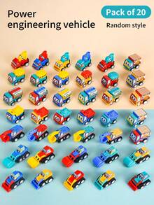 1 套多种尺寸（5 件/6 件/10 件/20 件）手提袋/储物箱，内含微型城市工程车模型玩具，图案、颜色和尺寸随机，适合作为儿童生日/圣诞节/新年派对礼物，卡车，微型汽车，儿童汽车套装，汽车，建筑，建筑玩具，返校 - 彩色 - 查看 8