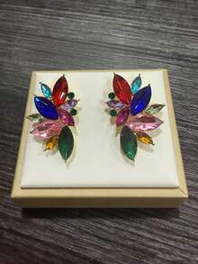 1对经典树叶造型耳环，百搭新品，欧美风格 - 彩色 - 查看 14