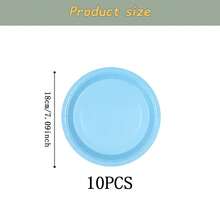 Bộ đồ dùng ăn uống dùng một lần Zhengyu màu xanh dương, đĩa tiệc 7/9 inch, đĩa giấy, cốc, khăn ăn dùng một lần, thích hợp cho các lễ hội, đám cưới, lễ đính hôn, sinh nhật, tiệc tùng, lễ kỷ niệm. - Nhiều màu - Xem 6