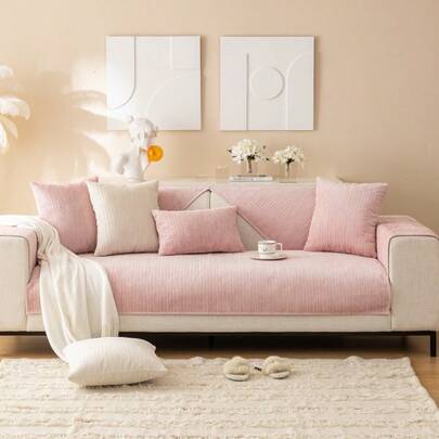 1 Vỏ gối sofa vải nhung, kiểu dáng tối giản hiện đại, sử dụng được cả bốn mùa, chống trượt và chống bụi, bảo vệ sofa, có thể giặt máy, không biến dạng và không phai màu, bền, chống trượt và chống trầy xước do thú cưng, vỏ bọc sofa, làm mới sofa, trang trí sofa, tăng thêm vẻ đẹp cho sofa 1-4 chỗ, sofa hình chữ L.