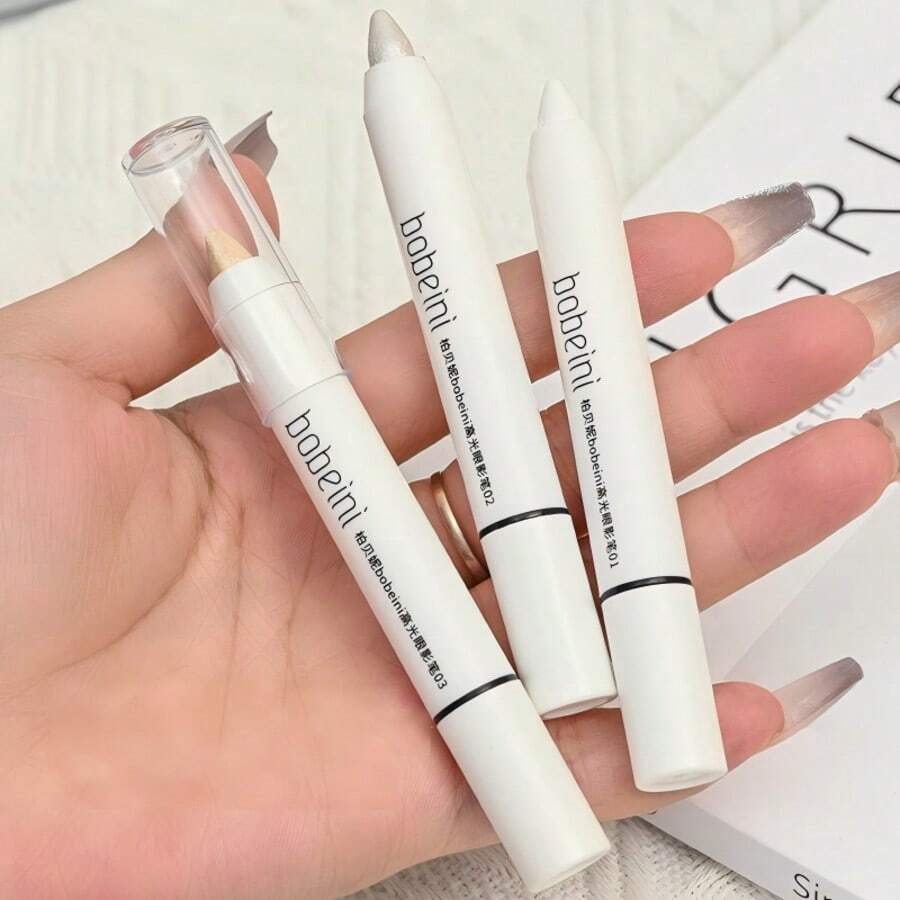 1 Bộ trang phục hóa trang con tằm nằm sáng tạo, bút dạ quang và phấn mắt màu trắng ngọc trai. - Nhiều màu - Xem 1