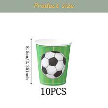 Bộ đồ dùng ăn uống dùng một lần chủ đề bóng đá, đĩa tiệc 7/9 inch, đĩa giấy, cốc, khăn ăn dùng một lần, thích hợp cho các lễ hội, đám cưới, lễ đính hôn, sinh nhật, tiệc tùng, lễ kỷ niệm. - Nhiều màu - Xem 14