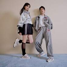 Adidas OZMILLEN W 经典轻便多功能厚底运动鞋 - 藍白色 - 查看 6