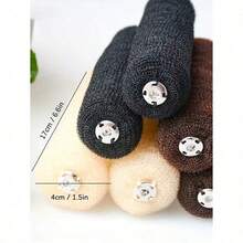 1pc Girls/Teens DIY Hairstyle Tools, Invisible Volumizing Hair Scrunchies, Suitable For Everyday Use - 彩色 - 查看 3
