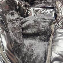 Girls' Puffer Jacket With Hood And Fur - Sizes 1, 2, And 3 - 金色 - 查看 5