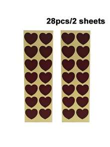 28片自粘预切蜡烛打火贴纸 - 即撕即贴纸质打火垫，适用于DIY手工制作，轻松点燃火焰，无需火柴，散装自粘打火垫 - 心形 - 查看 7