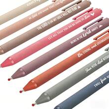 Bộ 8 bút bi in câu Kinh Thánh, bút bi Cơ Đốc giáo với những câu trích dẫn truyền cảm hứng, bút bi nhỏ gọn có thể thu vào, quà tặng tôn giáo, phù hợp cho cả nam và nữ, dùng cho văn phòng và trường học. - Màu hỗn hợp điện tử - Xem 5