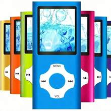 便携式MP3/MP4播放器，支持视频播放、FM收音机、USB连接，兼容MP3格式，带LED显示屏、Micro SD卡槽、200mAh锂聚合物可充电电池 - 多功能数字媒体播放器，包含耳机和数据线（不含存储卡） - 彩色 - 查看 9