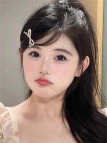 4/2/1件裝 女款時尚優雅水晶金屬蝴蝶結鱷魚夾瀏海夾髮飾，適合假期、派對、度假、日常穿搭、波希米亞風、夏季、旅行，頭飾抓夾 - 彩色 - 查看 4