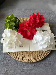 45pcs Artificial Lifelike Red Hydrangea Flower Heads, Realistic Hydrangea Flowers With Stems, Suitable For Wedding Centerpiece Decor, Home, Garden, Baby Shower, Party Supplies, Wreath, Bridal Bouquet, DIY Christmas Tree, Thanksgiving Halloween Christmas Decor, Arch Backdrop, DIY Floral, Gift For Women And Girls - Hot Pink - View 6
