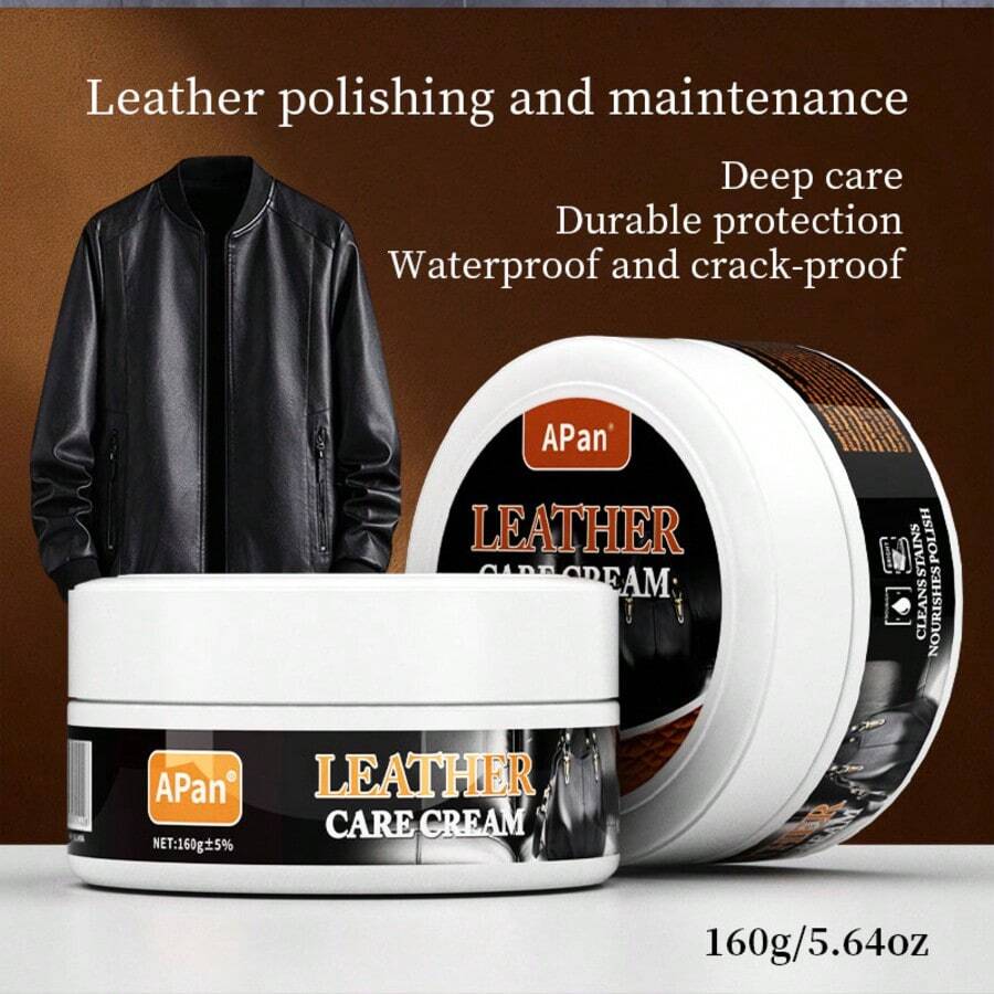160g Leather Cleaning Cream All-Purpose Leather Cleaner Sofa Shoe Bag Stain Remover Refreshing Maintenance Care Paste - View 1