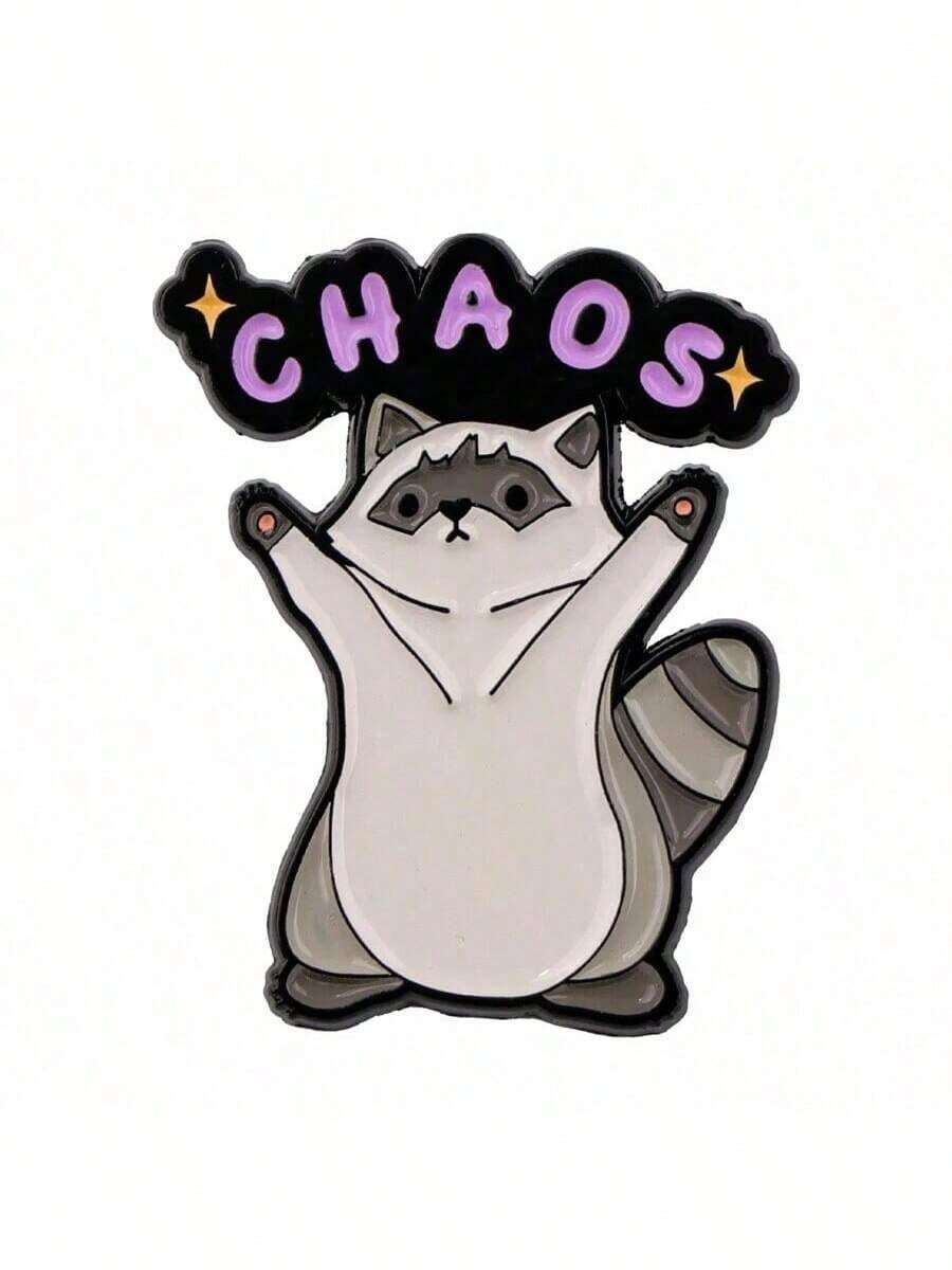 Cute Raccoon Enamel Pin Lapel Pins Badges On Backpack Women's Brooch Clothes Gift Jewelry Fashion Accessories Dress Accessories Pin For Clothes Bag Charm School Office Accessories Shirts Jacket Christmas Halloween Clothes Pin Funny Teacher Gifts - NR10608 - Xem 1