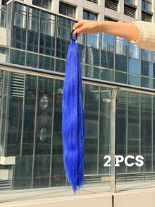 WIGGAGA Football Cup Music Festival Inspired Women's Vacation Outfit, Valentine's Day Summer Wear, 26" Colorful Braided Ombre Wig Suitable For Music Festivals, Halloween, Christmas - Multicolor - View 19