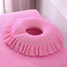 1个毛绒U型枕，按摩面枕，可拆卸可水洗，适用于美容院 - 彩色 - 查看 10