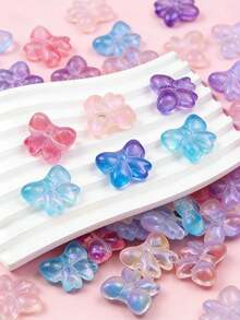 20 hạt cườm thủy tinh hình bướm dễ thương, nguyên liệu làm trang sức DIY, hạt cườm dùng để làm vòng tay, vòng cổ, đồ trang sức thủ công. - Hạt bướm - Xem 5