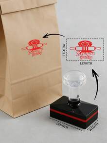 Customized Logo Stamp, Personalized Baking Brand Stamp, Self-Inking Decorative Tool For Packaging Envelopes, Creative Store Identification Small Business Gift - Style B - View 6