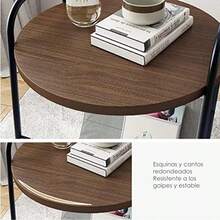Ilios Innova Mesa Auxiliar con Revistero: Perfecta Mesita de Noche para Recámara y Mesa de Cabecera Ideal como Mesa Auxiliar Esquinera y Mesa de Noche Multifuncional - como en la imagen - Ver 6