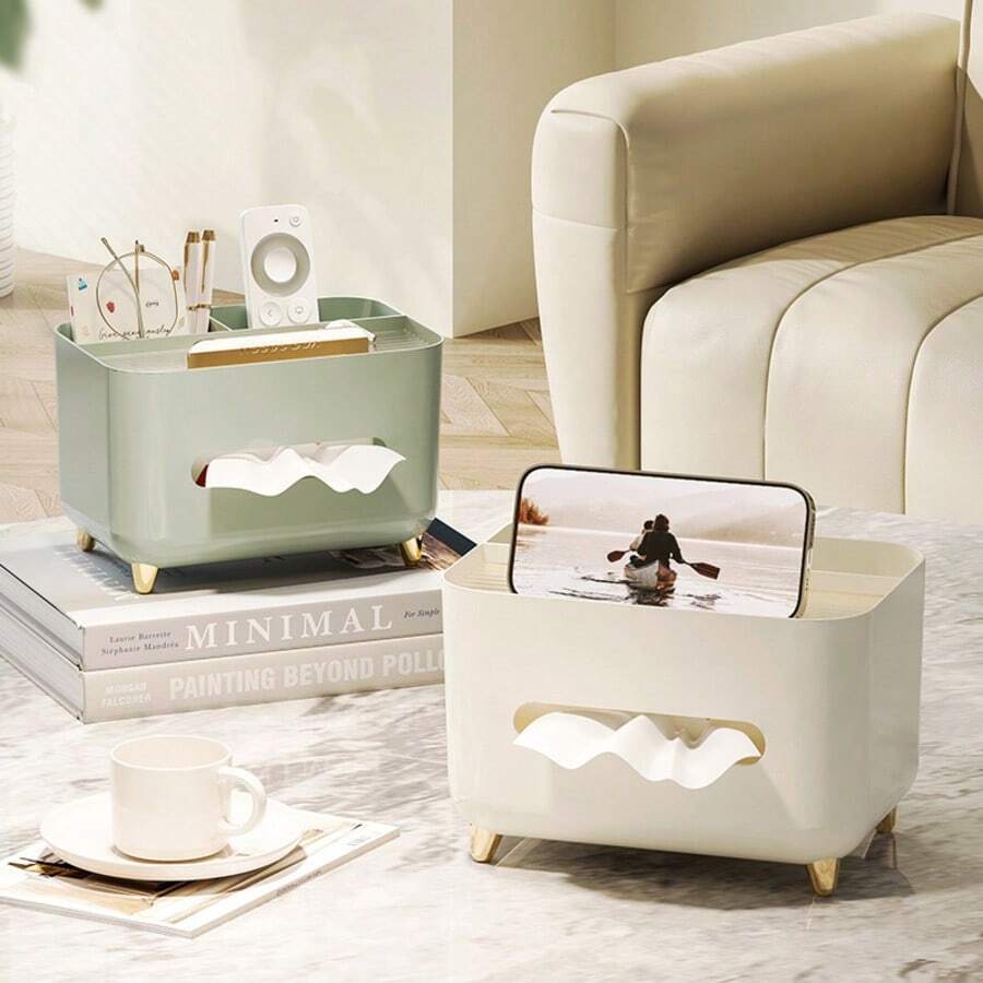 Multifunctional Luxury Home Tissue Box - High-Quality Tissue Holder Suitable For Living Room Coffee Table, Bedroom, Remote Control & Phone Storage