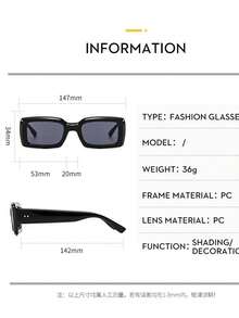 A Piar Vintage Chunky Orange Rectangular Glasses  Street Style  Weekend Getaways  Perfect Mother's Day Gift - C8 黃框茶 - 查看 10