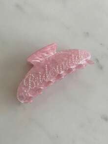 1个定制水钻发爪，个性化刻字发夹，女士时尚大理石纹理优雅发饰，定制名字发夹，独特伴娘派对礼物，情人节礼物，女士发饰 - 彩色 - 查看 5